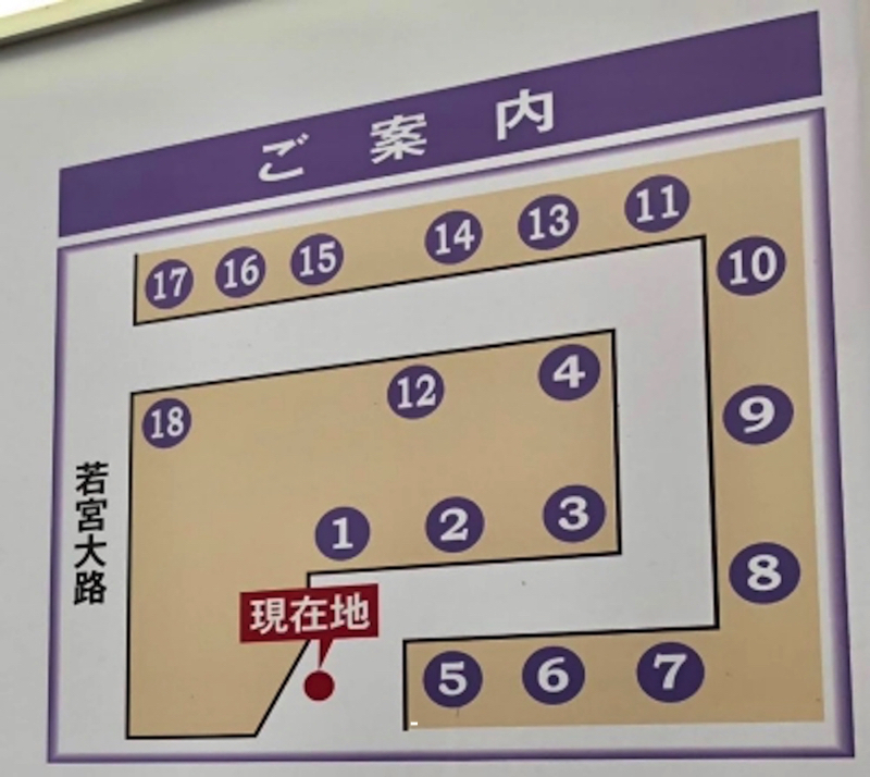 鎌倉丸七商店街案内板