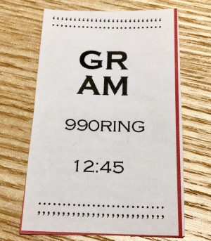 鎌倉gramのオーダーメイドジュエリーの整理券